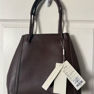 Qiuzhen brown cowhide shoulder bag